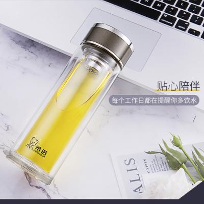 希諾玻璃杯旗艦店官網(wǎng)男女士雙層隔熱防燙商務(wù)簡(jiǎn)約泡茶便攜水杯